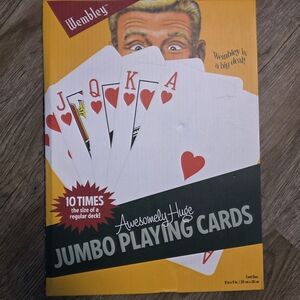 Wembley Awesomely Huge Jumbo Playing Cards - Red and White